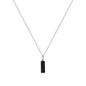 Black Onyx Necklace, Black Onyx Pendant, Sterling Silver Necklace, Gemstone Pendant Necklace | by nlanlaVictory